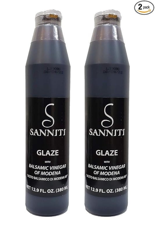 Sanniti Italian Balsamic Vinegar Glaze, 12.9 Ounce (Pack of 2)