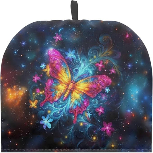 Colorful Butterfly Teapot Dust Proof Insulated Kettle Decorative Teapot Cover Warming & Insulating Extra Thick Tea Pot Cozies for Kitchen Home Table