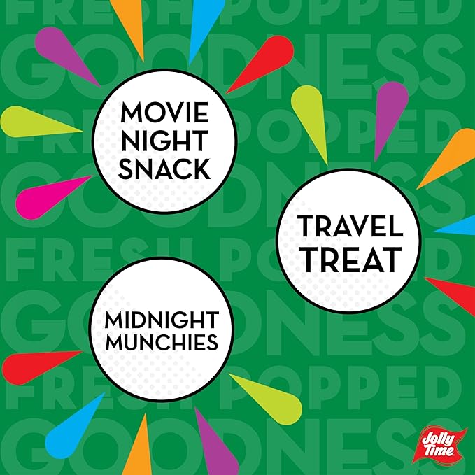 Jolly Time Jalape챰o Butter, Microwave Popcorn with Just the Right Heat, 3oz Sharing Bag, 6 Bags Per Carton (Jalape챰o Butter, 3 Ounce (Pack of 36))