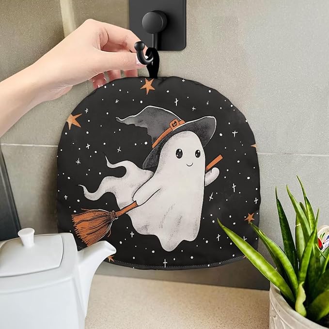 Ghost Tea Cozy for Teapot Insulated All Saints' Day Tea Pot Cozy for Keeping Warm,Reusable Teapot Dust Protector