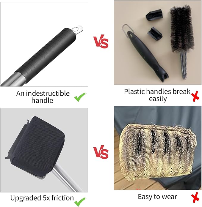 Steam Grill Brush Bristle Free,[Ultra Safe & Efficient] Grill Cleaner for Outdoor Grill,BBQ Replaceable Scraper Cleaning Head,Grill Brush BBQ Accessories,Gifts for Men/Dad ??,<div>