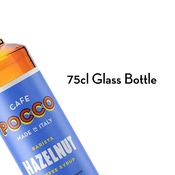 Cafe Pocco Hazelnut Syrup 750ml Glass Bottle (1 Bottle, Hazelnut)