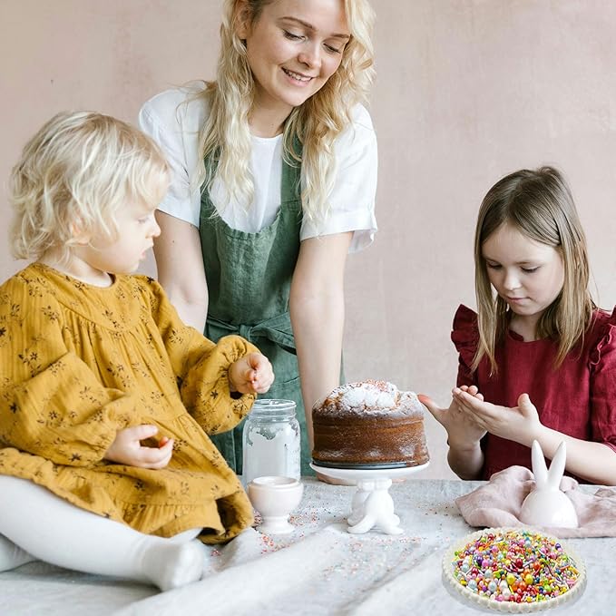Rainbow Sprinkles for Cake Decorating, Pastel Jimmies and Pearls Sprinkles Mix for Donut Cookie Baking Brownies Cupcake Ice Cream Toppings