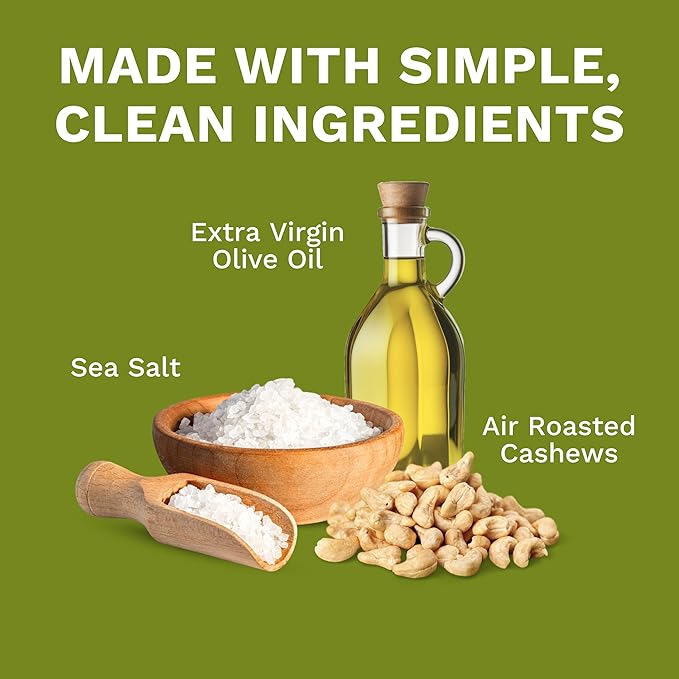 Karma Nuts Olive Oil & Sea Salt Whole Cashews (7 oz, Pack of 1) ??Roasted Cashews, Healthy Snacks for Adults - Gluten Free Vegan Snacks, Non GMO - Flavored Nuts, Low Carb Snack