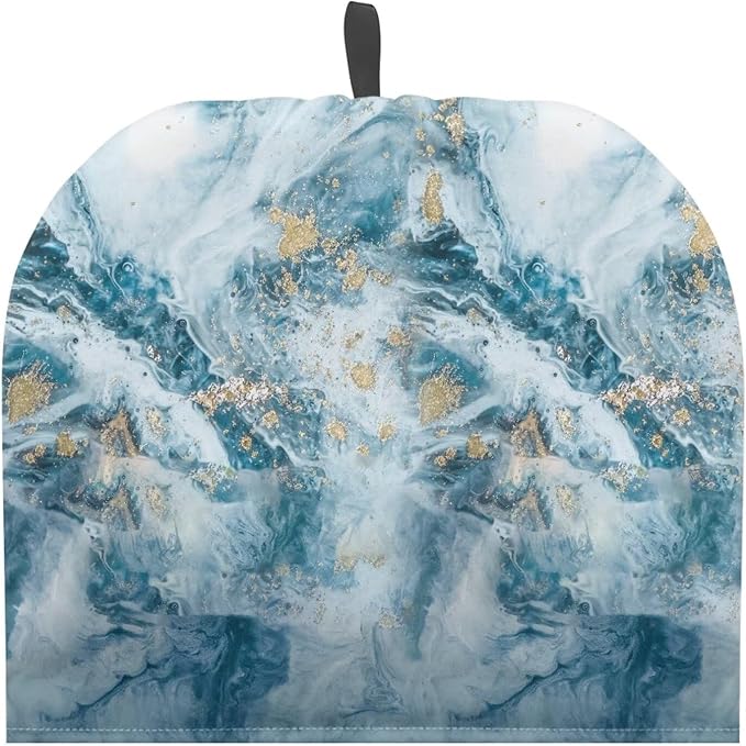 Generic Hudotybom Marble Print Tea Cozy for Teapot Insulated Large Teapot Cover to Keep Warm Tea Kettle Cover Machine Washable Coffee Pot Cloth Covers Kitchen Home Decorations for Housewife Mom