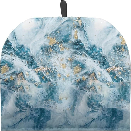 Generic Hudotybom Marble Print Tea Cozy for Teapot Insulated Large Teapot Cover to Keep Warm Tea Kettle Cover Machine Washable Coffee Pot Cloth Covers Kitchen Home Decorations for Housewife Mom