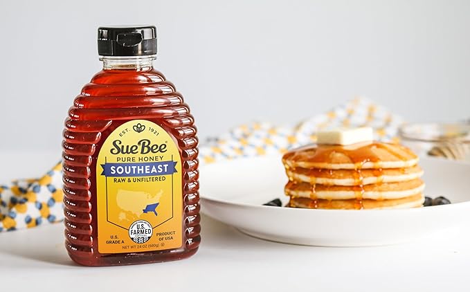 Sue Bee Regional Southeast Honey, Strained, Unfiltered USA Beekeeper-Owned Co-op, 24 oz (Packaging May Vary)