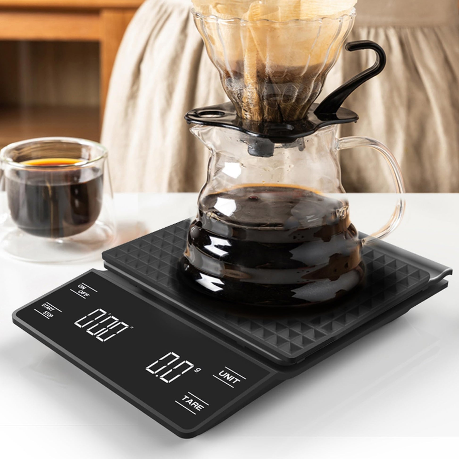 NKOVE Coffee Scale with Timer, 0.1g High Precision Espresso Scale 3kg