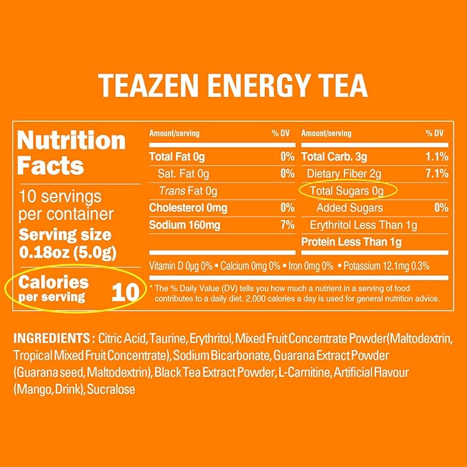 TEAZEN Kombucha Variety Pack 40 Stick & Energy tea powder 10Stick