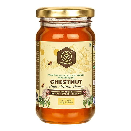 Shiva Organic Chestnut Honey 250g- High Altitude Himalayan Pure and Natural Honey
