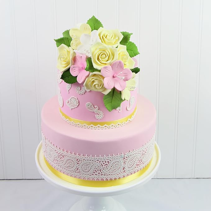 Global Sugar Art Fruit Blossom Sugar Cake Flowers, Yellow, 12 Count by Chef Alan Tetreault