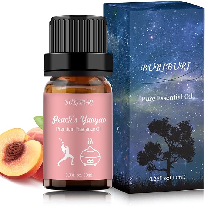 BURIBURI Peach's Yaoyao Hotel Scent Essential Oil, Lifestyle Hotel Collection Fragrance Aromatherapy Oil Blends, Air Freshener Hotel Collection Diffuser Oil