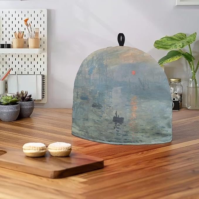 Art Print Tea Cosy for Teapot Lightweight Large Teapot Cover with Top Handle Insulated Home Decor Thick Teapot Cozy for Women Gifts