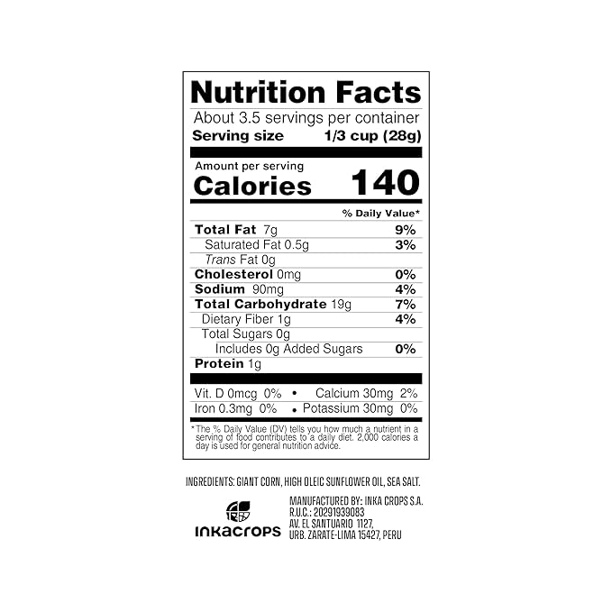 Inka Corn Crushed Corn Original, 3.5 Oz (Pack of 6)