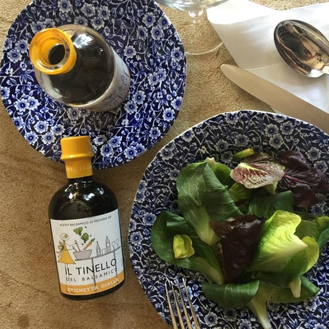 IL TINELLO Balsamic Vinegar of Modena IGP, Yellow Label, 250ml (8.5 fl oz) ??Aceto Balsamico di Modena Ideal for Salads & Marinades, 38 Brix, Product of Italy