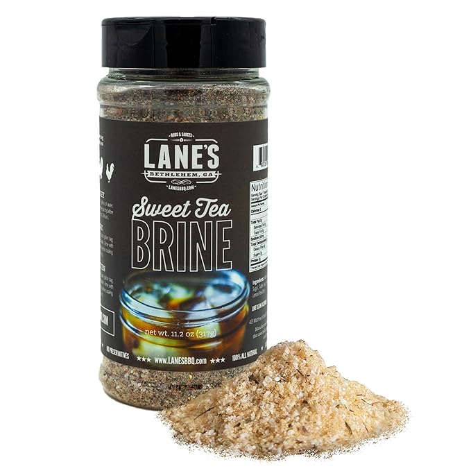 Lane's Sweet Tea Turkey Brine, All-Natural Sweet Chicken Brine for Turkey, Goes Well with Pork, Poultry, and Chicken Brine Mix, Made in USA, 11.2 Oz
