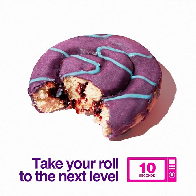 Legendary Foods 20g Protein Wild Berry Sweet Roll - Premium High Protien Bars, Low Carb Meal Replacement Snack, Low Glycemic Index, Gluten Free Snacks - Zero Sugar, Keto and Diabetic Friendly 8-Pack