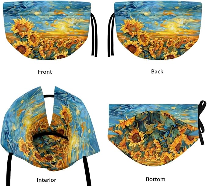 Sunflower Tea Cozy for Teapot Insulated Oil Painting Sky Teapot Cozy Kitchen Accessory Teapot Dust Protector for Women, I135CZA18-3