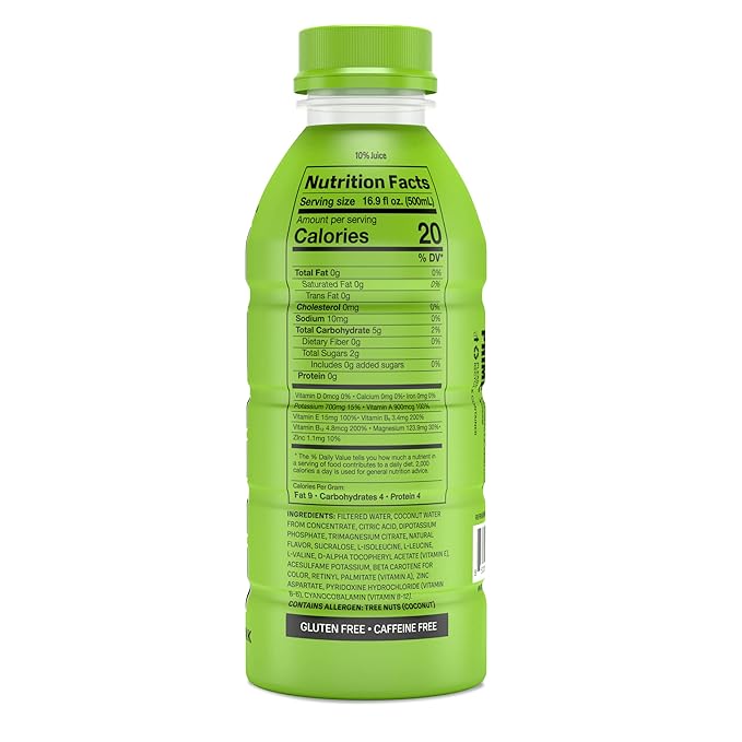PRIME Hydration LEMON LIME, Sports Drinks, Electrolyte Enhanced for Replenishing Fluids, 250mg BCAAs, B Vitamins, Antioxidants, Low Sugar, 16.9 Fl Oz, 12 Pack