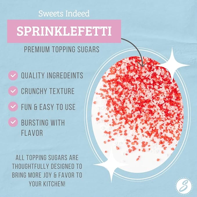 Sweets Indeed Sprinkles, Edible Sprinkle Sugar Mix, Perfect for Cake Decorations, Baking, Ice Cream, Cookies, Cupcake Topper (Peppermint Sugar)