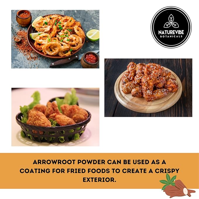 Naturevibe Botanicals Arrowroot Powder, 5lbs | Gluten-Free and Non-GMO | Used in cooking | Used for coating (80 ounces)