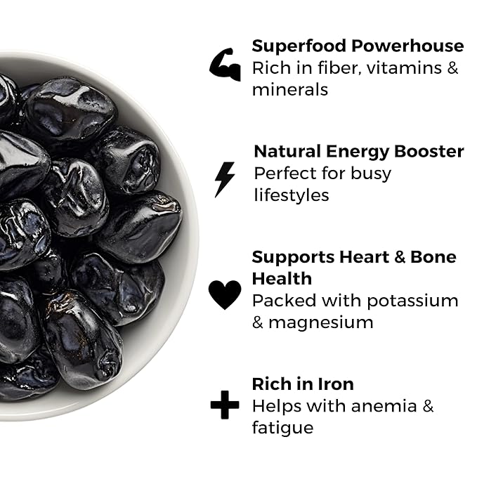 Premium Ajwa Dates 1.1lb (500g) – Halal, Vegan, Gluten-Free Superfood | High Fiber, Natural Sugar Snack | All-Natural Healthy Food