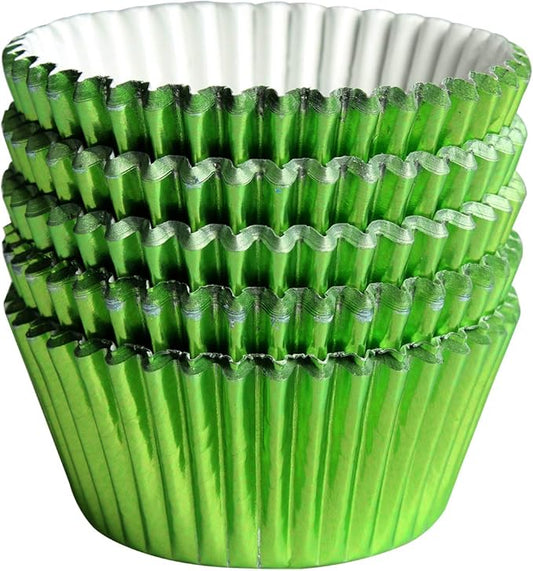 100pcs Cupcake Paper Baking Cups Wrapper Liners Cake, Foil Cupcake Liners for Baking Cupcakes(Green) ??,<div>
