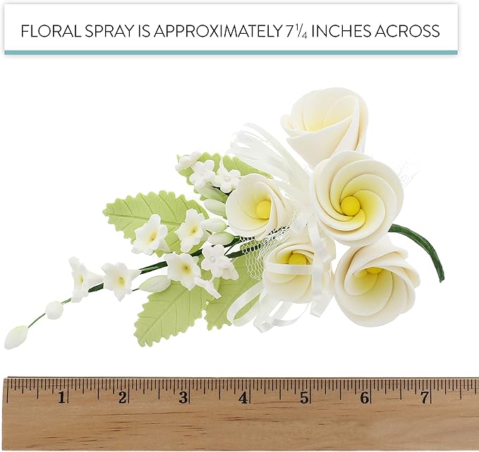 Global Sugar Art Tropical Frangipani Plumeria Sugar Cake Flowers Wedding Cake Topper Large, White, 1 Count by Chef Alan Tetreault