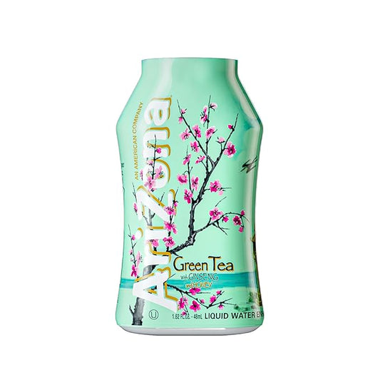 AriZona Green Tea with Ginseng and Honey - On-the-Go Water Enhancer, 1.62 fl oz Bottle (Pack of 12)
