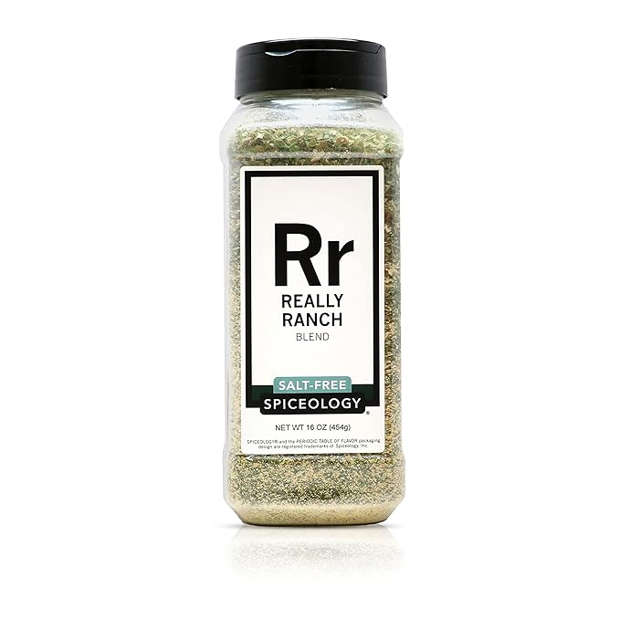 Spiceology - Really Ranch Salt Free Seasoning - Use On: Ranch Dip, Roasted Veggies or Chicken - 16 oz