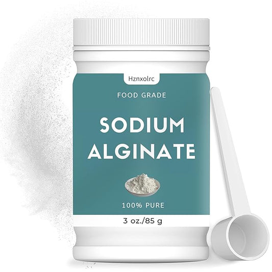 3 oz Sodium Alginate Powder Food Grade, Pure Sodium Alginate Powder Perfect for Making Luxurious Caviar Spheres, Desserts, Meatloaves