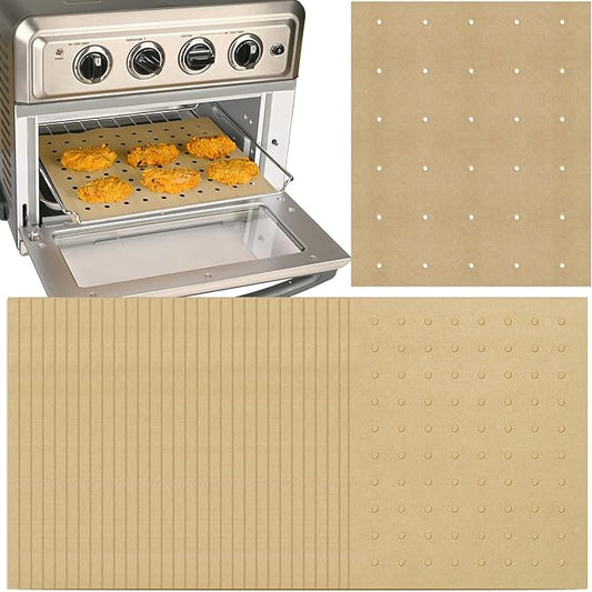 WMKGG 200 PCS Unbleached Air Fryer Parchment Paper, 11 x 9 inch Perforated Rectangular Air Fryer