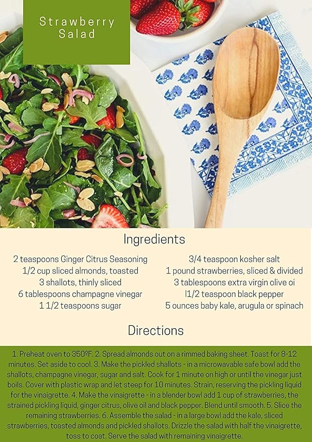 Ginger Citrus Seasoning (5.7 oz. Jar) blends the warm, pungent flavor of ginger and the tart bright taste of orange and lemon for a delicious taste experience that's a perfect complement to chicken, fish or pasta.