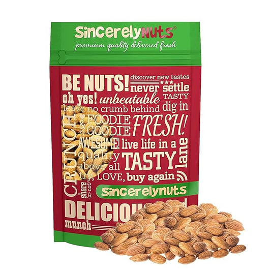 Sincerely Nuts Natural Raw Whole Almonds, Unsalted, No Shell Healthy Low Sodium Snack Plant Protein Kosher, Vegan, Gluten Free Bulk 5 Lb. Bag