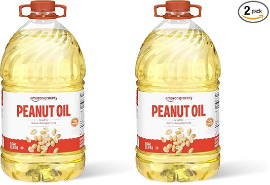 Amazon Fresh, Peanut Oil, 128 Fl Oz (Previously Happy Belly, Packaging May Vary) (Pack of 2)