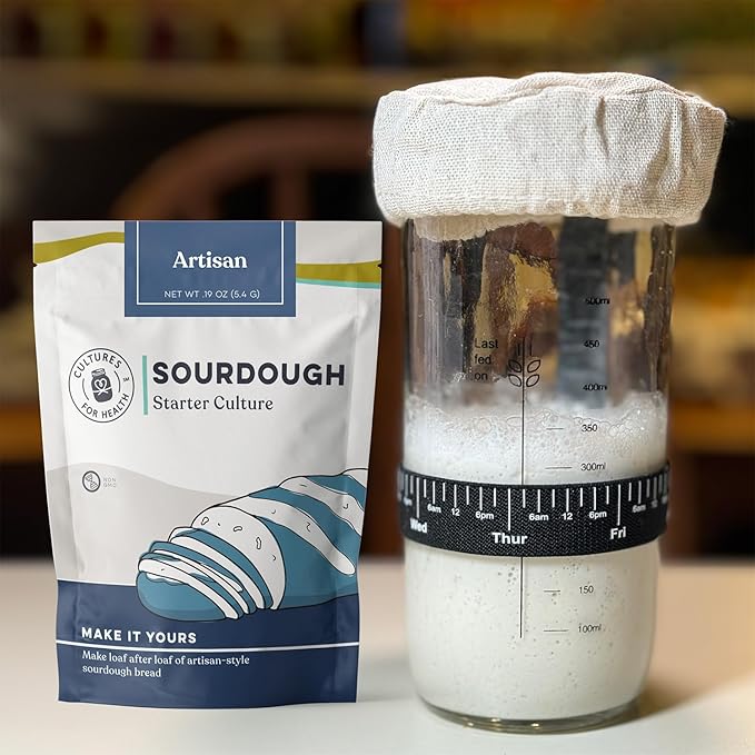 Artisan Sourdough Starter Culture | Dehydrated Starter for Bread Baking | Unbleached Rye Flour | Perfect for Beginners and Experienced Bakers | Gluten Sourdough Culture | Cultures for Health