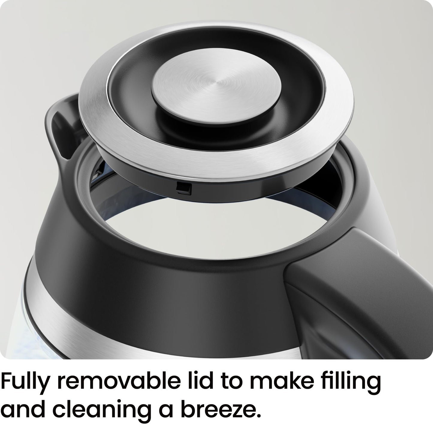 Chefman Electric Kettle, 1.8L 1500W, Hot Water Boiler, Removable Lid for Easy Cleaning, Auto Shut