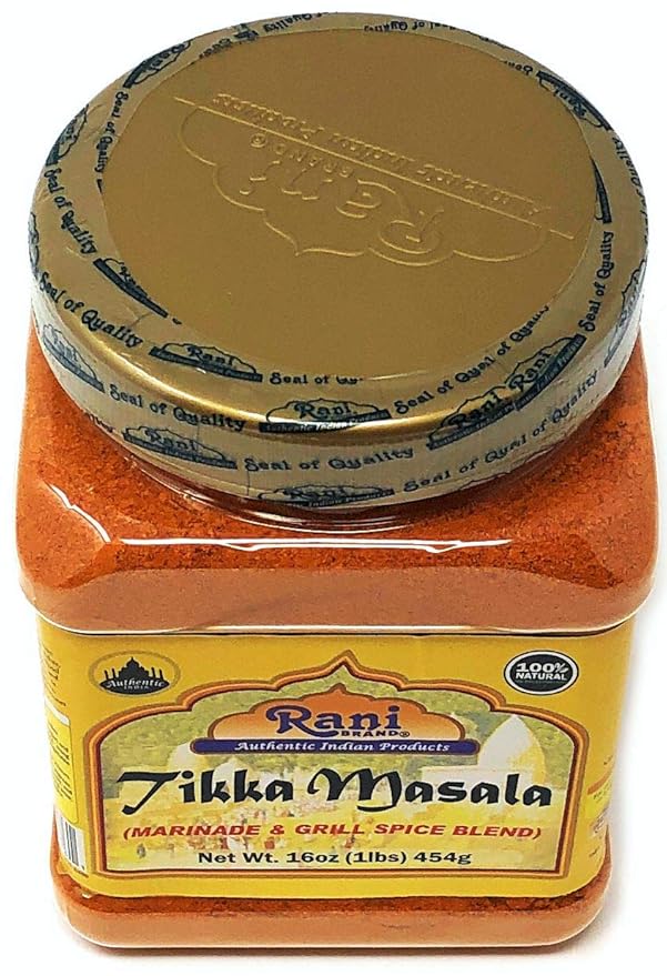 Rani Tikka Masala Indian 7-Spice Blend 16oz (1lb) 454g PET Jar ~ All Natural | Salt-Free | Vegan | No Colors | Gluten Friendly | NON-GMO | Indian Origin