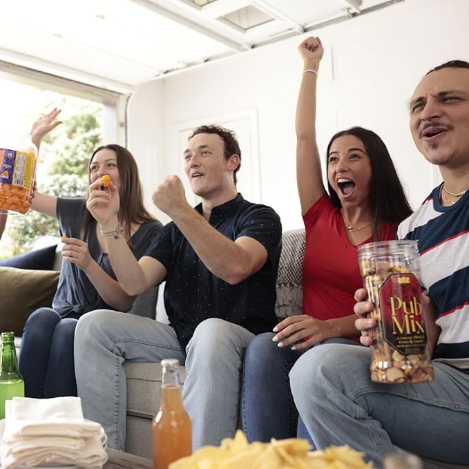 Utz Pub Mix, 42 Oz. Barrel, Savory Snack Mix with a Blend of Crunchy Flavors for a Tasty Party Snack, Resealable Container, Trans-Fat Free and Kosher Certified