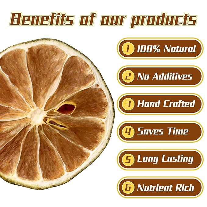 iGAOZM Dried Lime Slices,3.52OZ/100g,Dehydrated Dry Lime For Cocktails,No Additives,No Sugar Added,Dried Fruit Citrus slices For Margarita Garnish,Tea & Drink,Baking & Decoration