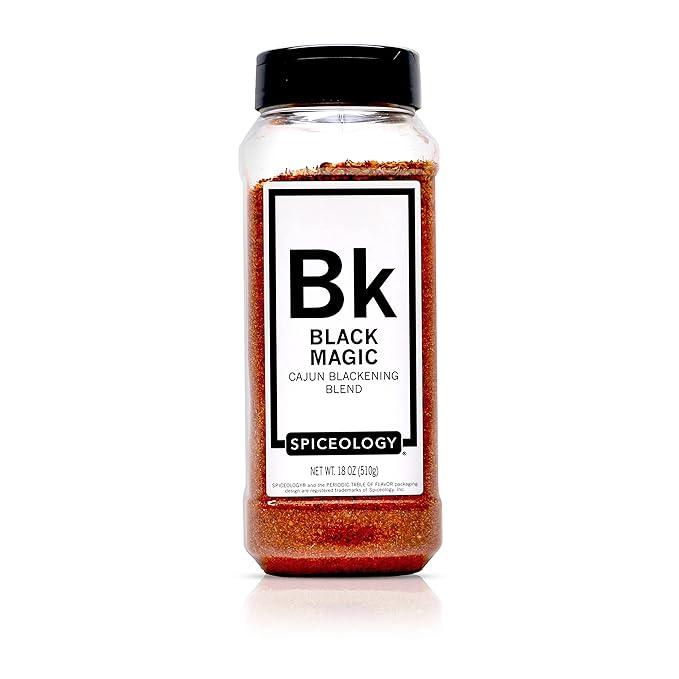 Spiceology – Black Magic Cajun Blackening Seasoning – Bold & Savory Blackening Seasoning for Chicken, Fish, Turkey, and More – Versatile Cajun Spice Blend & Dry Rub – 18 oz