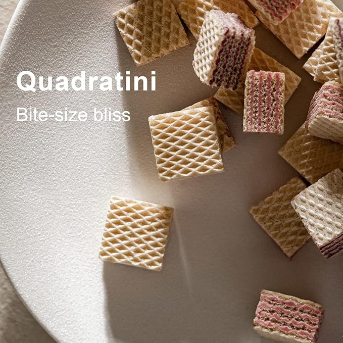 Quadratini Blueberry Yogurt Bite Size Wafers by Loacker