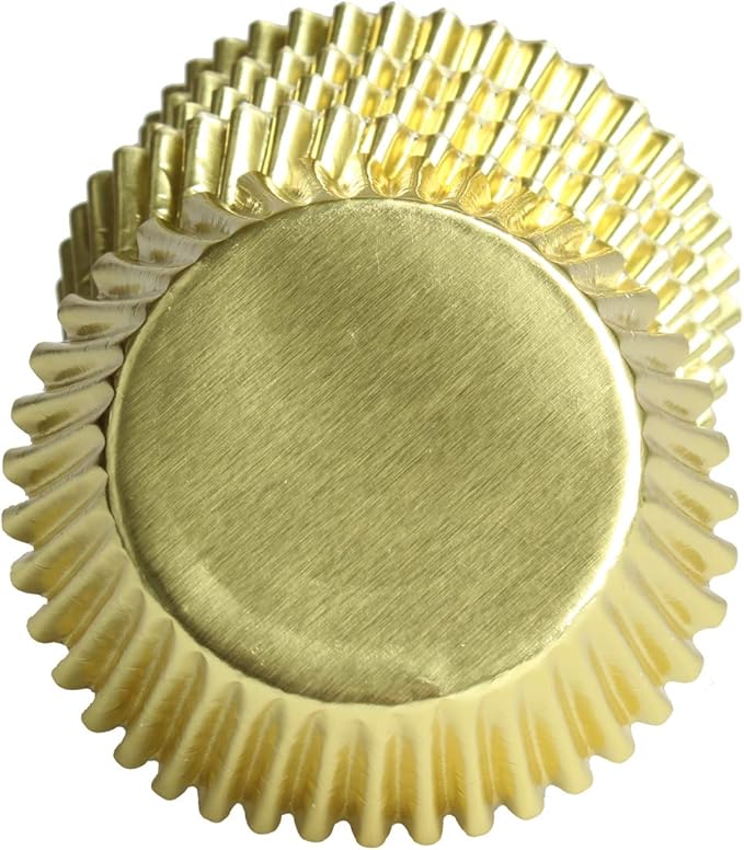 Gold-Foil Cupcake-Liners Paper-Baking-Cupcake,for Birthday Parties, Weddings,Standard Sized(pack of 100ç«???,<div>