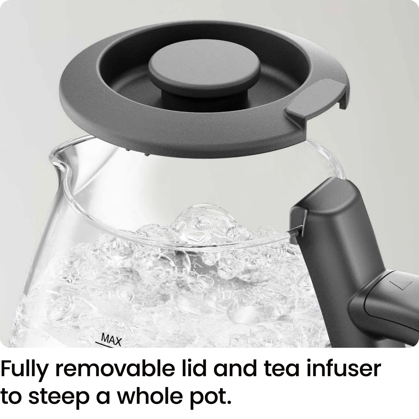 Chefman Electric Kettle with Tea Infuser, Compact 1L (4 Cups), 1500W, Removable Lid for Easy