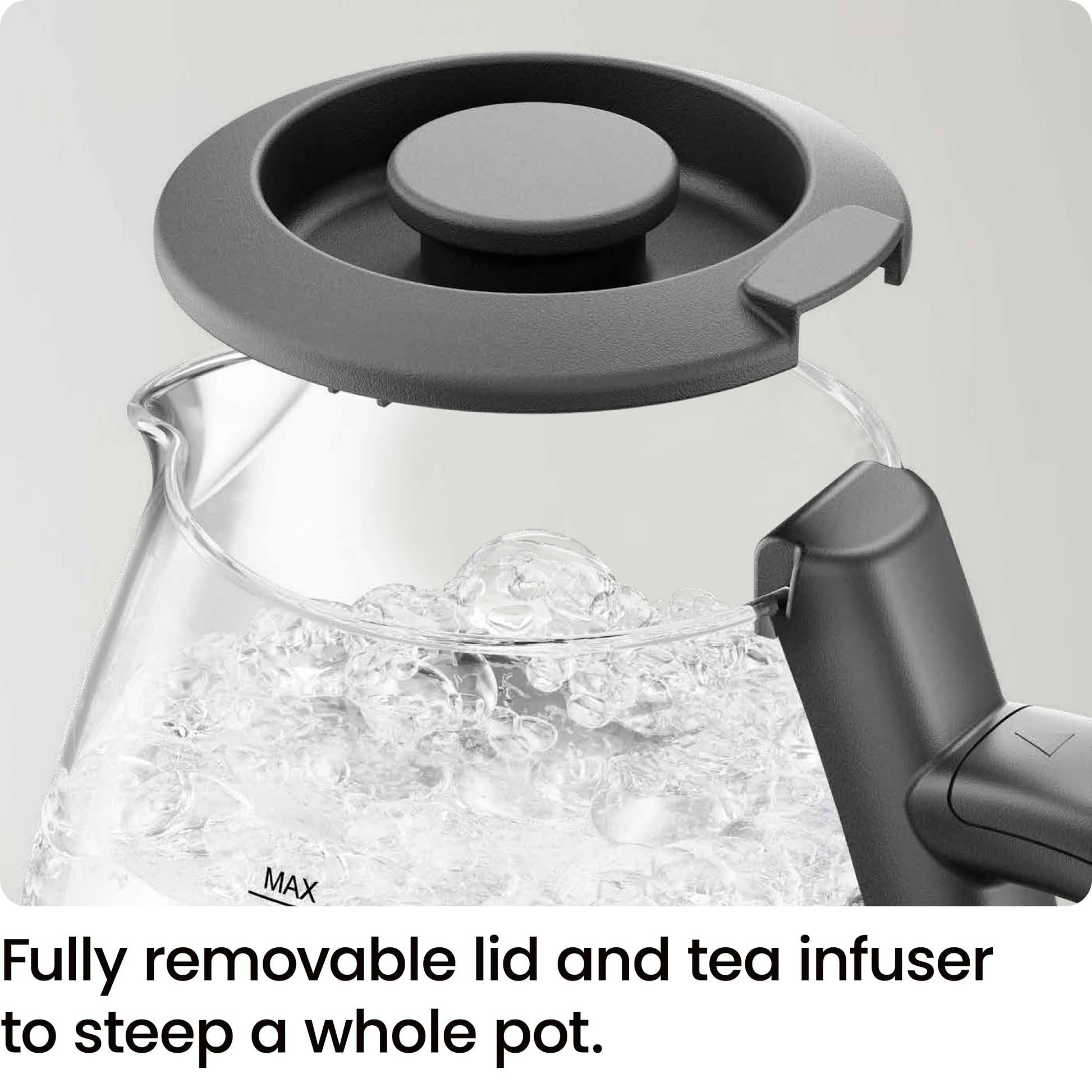 Chefman Electric Kettle with Tea Infuser, Compact 1L (4 Cups), 1500W, Removable Lid for Easy