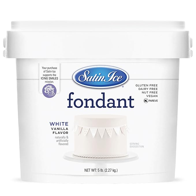 Satin Ice White Fondant, Vanilla, 5 Pounds