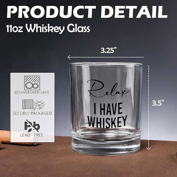 Funny Whiskey Glasses 10 oz, Whiskey Lovers Gifts, Whisky Gifts Old Fashioned Rocks Glasses for Women Men Drinking Scotch Bourbon Cocktail Liquor Vodka