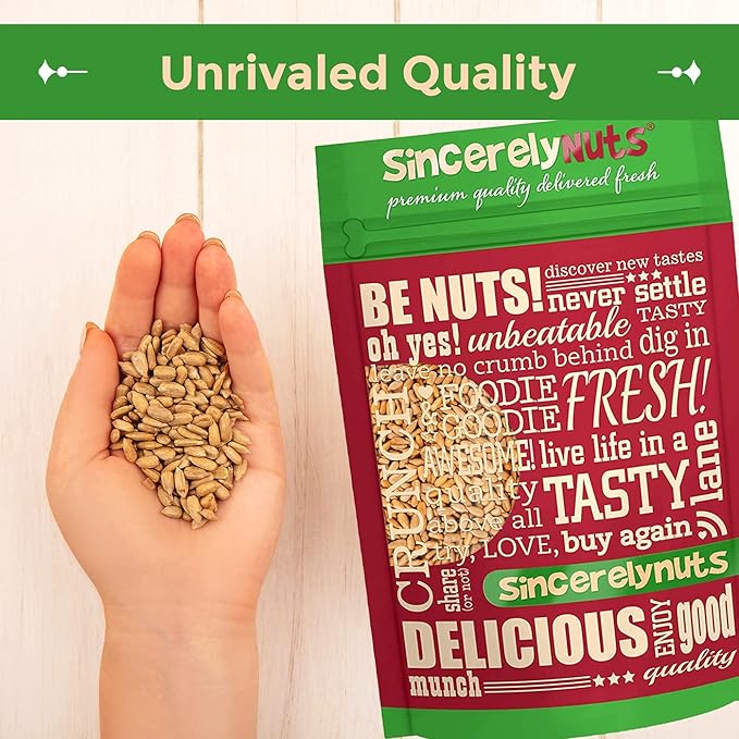 Sincerely Nuts Sunflower Seeds Roasted and Salted, Hulled | No Shell, Gluten-Free Snack, Vegan, and Kosher Certified, 2LB Bag