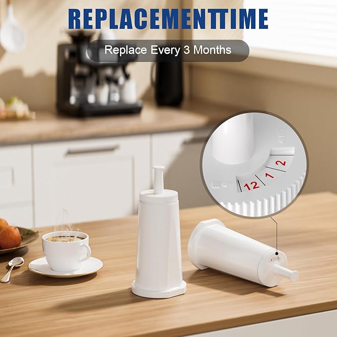 Replacement Water Filter for Breville Espresso Machine Barista Touch Bes880,Barista Pro BES878, Oracle Touch BES990, Oracle BES980, Dual Boiler BES920 Bambino ClaroSwiss Sage, Pack of 6 (1)