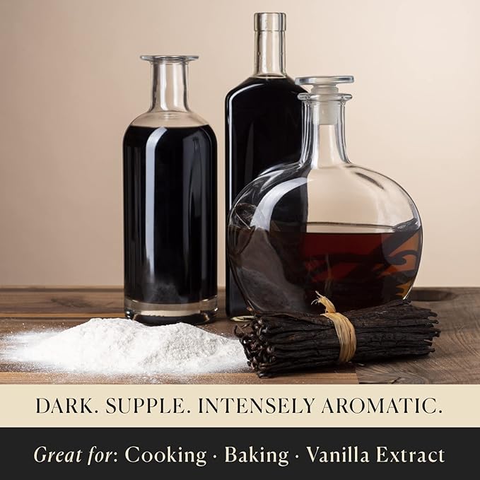 25 Organic Madagascar Whole Vanilla Beans, Grade A Pods, Premium Vanilla Beans for Making Extract & Baking - Cook?™s
